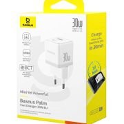 Baseus Palm Быстрое сетевое зарядное устройство 30W USB-C + USB-A